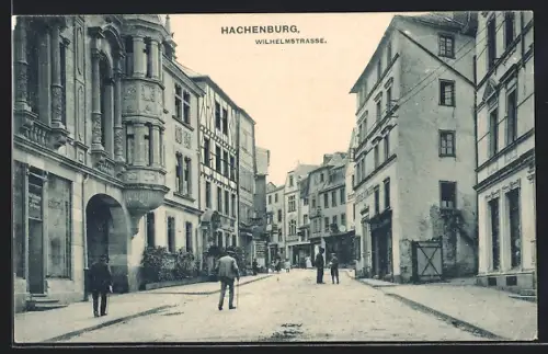 AK Hachenburg, Partie in der Wilhelmstrasse