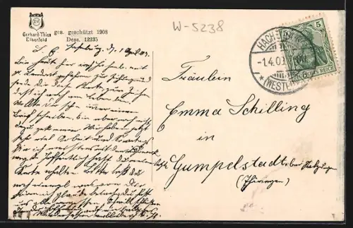 AK Hachenburg, Partie in der Wilhelmstrasse