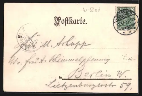 Lithographie Gronau / Bonn, Gasthaus Bonner Stadthalle, Inh. F. Feldmann