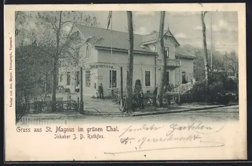 AK St. Magnus, Gasthof Im grünen Thal Inh J. D. Rothfos