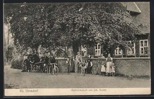 AK Kl. Thondorf, Gasthaus von Joh. Sauke