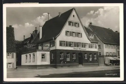 AK Spaichingen, Gasthaus Engel-Brauerei und Geschäft