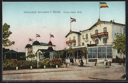 AK Arendsee i. Meckl., Grand Hotel Moll