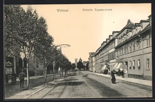 AK Weimar / Thüringen, Partie in der Kaiserin Augustastrasse