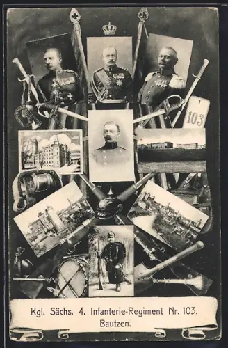 AK Bautzen, Kgl. Sächs. 4. Infanterie-Regiment Nr. 103