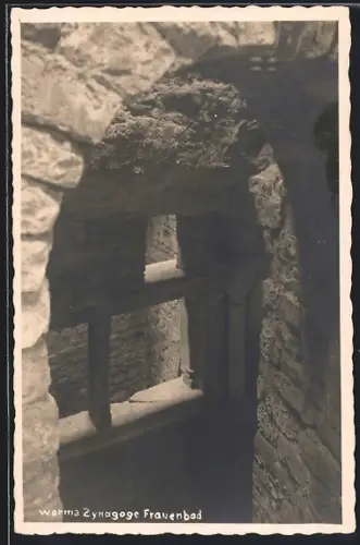 AK Worms, Synagoge, Frauenbad