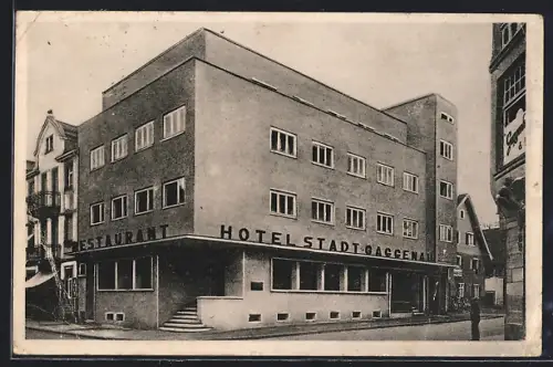 AK Gaggenau /Baden, Hotel Stadt Gaggenau, Bauhaus