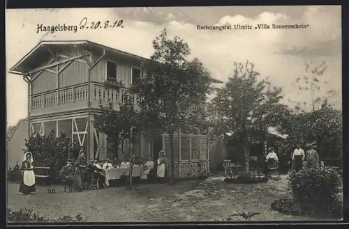 Lithographie Hangelsberg, Rechnungsrat Ulmitz, Villa Sonnenschein