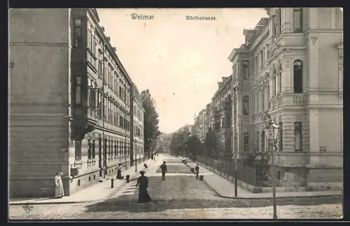 AK Weimar / Thüringen, Partie in der Wörthstrasse