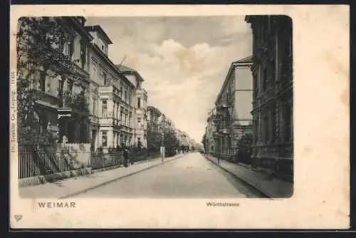 AK Weimar / Thüringen, Blick in die Wörthstrasse