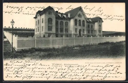 AK Weimar / Thüringen, Blick auf die Blindenanstalt