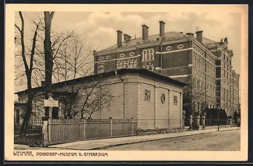 AK Weimar / Thüringen, Donndorf-Museum & Gymnasium
