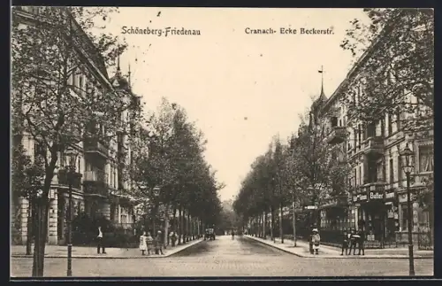AK Berlin-Schöneberg-Friedenau, Cranach-Ecke Beckerstrasse
