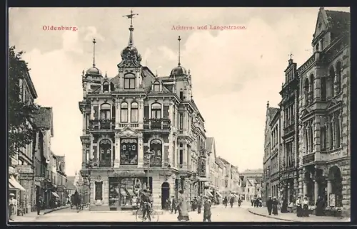 AK Oldenburg / Oldenburg, Achtern- und Langestrasse