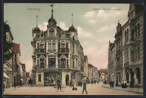 AK Oldenburg / Oldenburg, Achtern- und Langestrasse