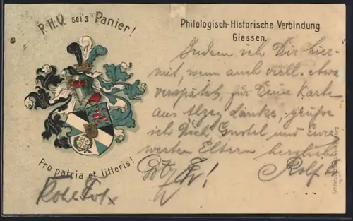 AK Giessen, Studentenwappen P.H.V. sei`s Panier