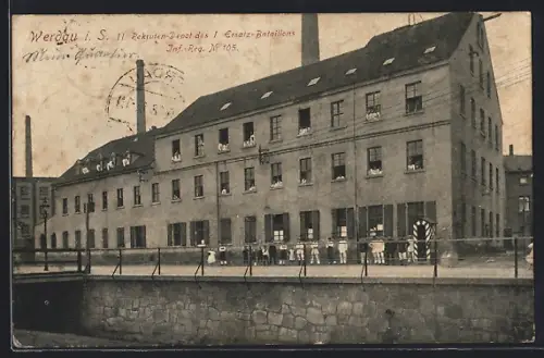 AK Werdau i. S., II. Rekruten-Depot des I. Ersatz-Bataillons, Inf.-Reg. No. 105