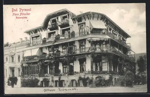 AK Bad Pyrmont, Hotel Haus Hölscher am Kaiserplatz