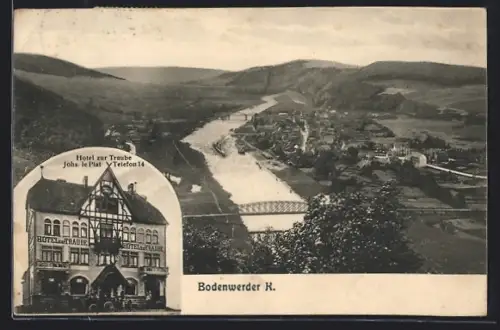 AK Bodenwerder /K., Hotel zur Traube, Bes. Johs. le Plat, Totalansicht