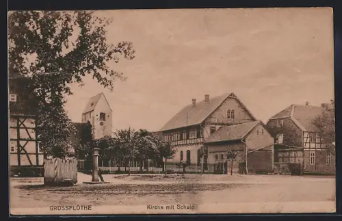 AK Grossflöthe, Kirche mit Schule