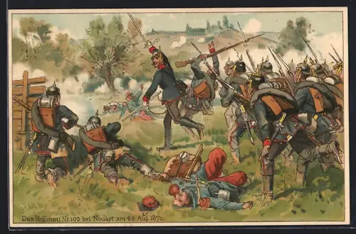 AK 4. Inf.-Regt. No. 103, 200 jähriges Regiments-Jubiläum, Gefecht bei Nouart 1870