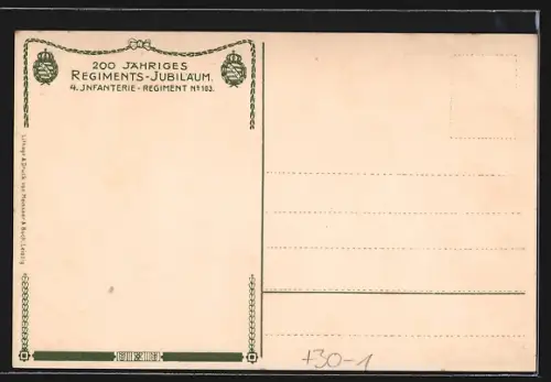 Künstler-AK 4. Infanterie-Regiment 103, Uniformierte Soldaten auf dem Exerzierplatz