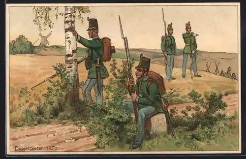 AK 200jähriges Jubiläum. 4. Infanterie-Regiment Nr. 103, Soldaten im Feld