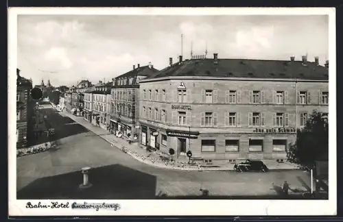 AK Ludwigsburg / Württemberg, Bahn-Hotel, Inh. Hans Heim