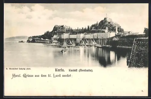 AK Korfu, Kastell, Blick auf die Nordseite