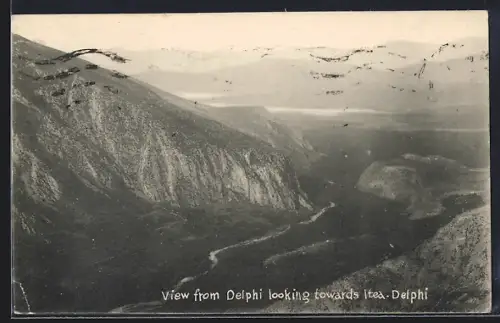 AK Delphi, View from Delphi looking towards Itea-Delphi