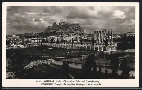 AK Athènes, Temple de Jupiter Olympien et Acropole