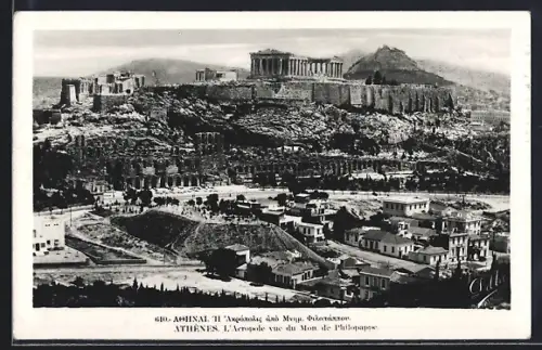 AK Athènes, L`Aeropole vue du Mon de Philopappe