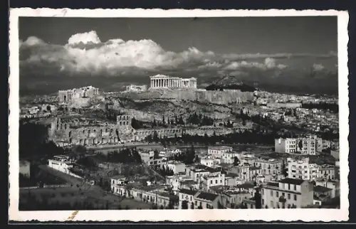AK Athen, Panorama mit Akropolis
