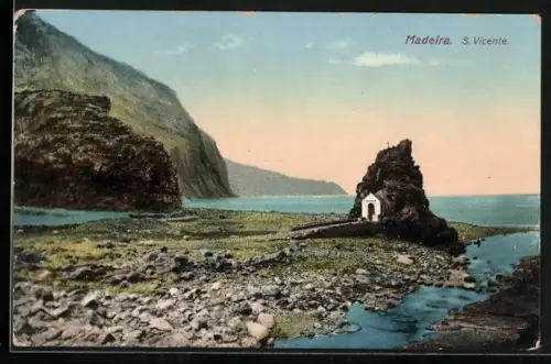 AK Madeira, S. Vicente, Blick nach Kapelle