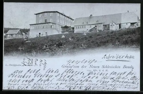 AK Neue Schlesische Baude, Berghütte im Riesengebirge