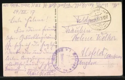 AK Spincourt, Soldaten vor einem Haus