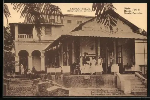 AK Congo Belge / Belgische Kongo, Laboratoire bacteriologie
