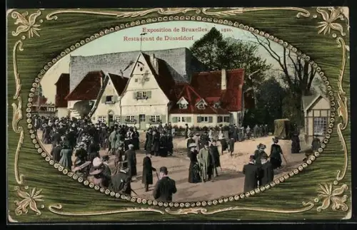 AK Bruxelles, Exposition 1910, Restaurant de Düsseldorf