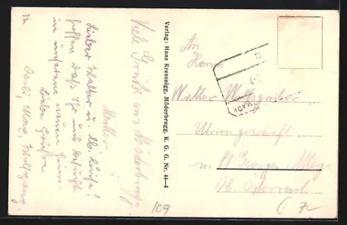 AK Möderbrugg /Steiermark, Teilansicht mit Wäldern