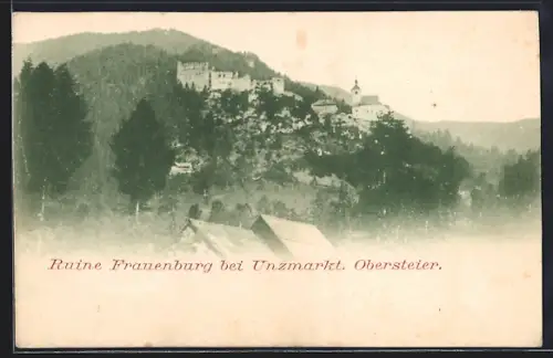 AK Unzmarkt, Ruine Frauenburg