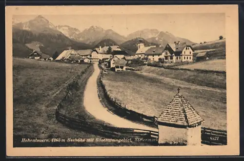 AK Hohentauern /Steiermark, Strassenpartie mit Bösensteingebiet