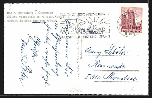AK Bad Gleichenberg-Sulz /Stmk., Ortspartie mit Geschäft Wallner