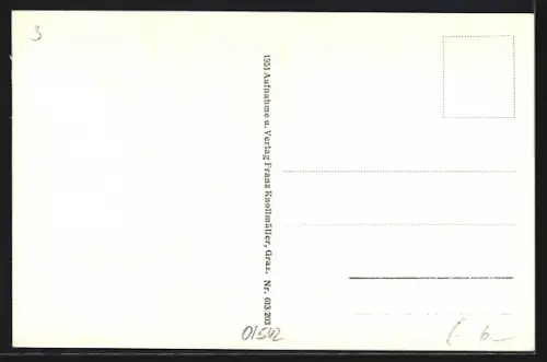 AK Bad Gleichenberg, Ortspartie mit Bäumen