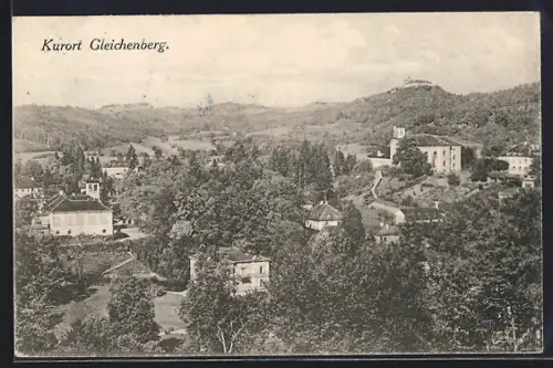 AK Gleichenberg, Panorama mit Kirche