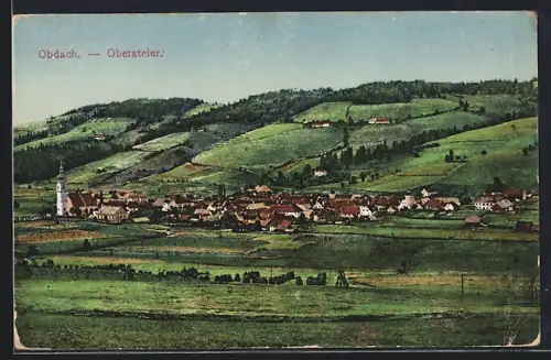 AK Obdach /Obersteier, Teilansicht mit Kirche