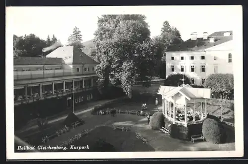 AK Bad Gleichenberg, Kurhotel und Kurpark mit Pavillon