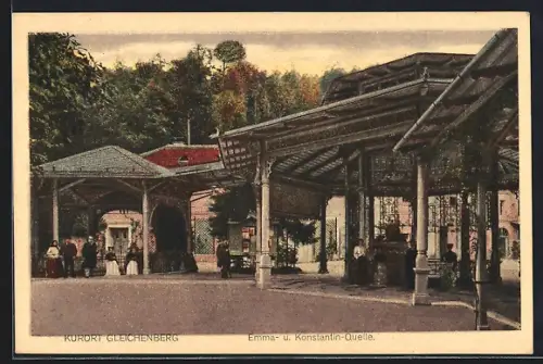 AK Gleichenberg, An der Emma- u. Konstantin-Quelle