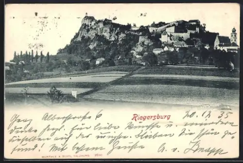 AK Riegersburg, Teilansicht mit Schloss
