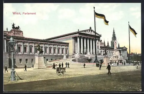 AK Wien, Parlament mit Denkmal