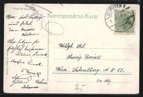 AK St. Pölten /N.-Oe., Rathausplatz mit Geschäften